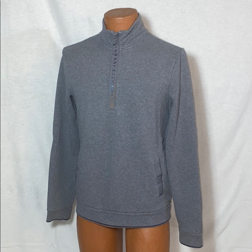 ARMANI EXCHANGE sweater color gray w/ logo  size M